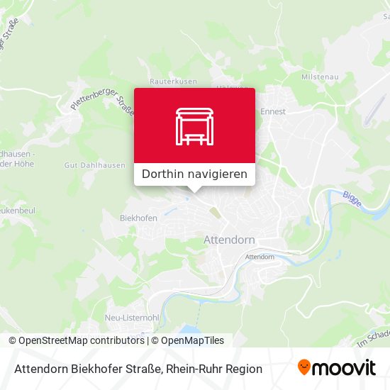 Attendorn Biekhofer Straße Karte