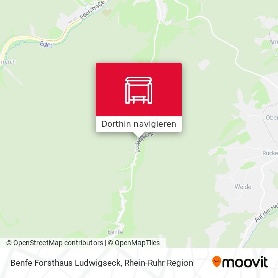 Benfe Forsthaus Ludwigseck Karte