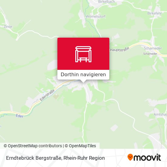 Erndtebrück Bergstraße Karte