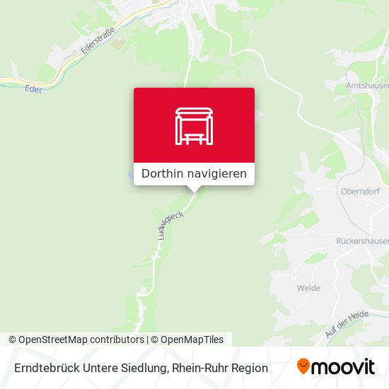 Erndtebrück Untere Siedlung Karte