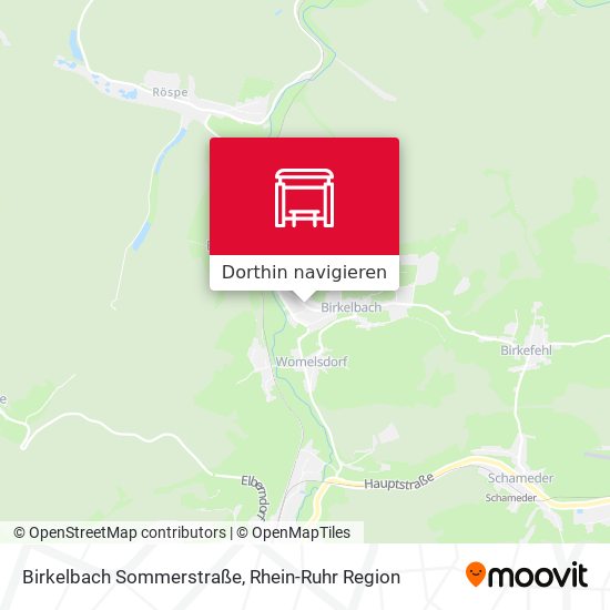 Birkelbach Sommerstraße Karte