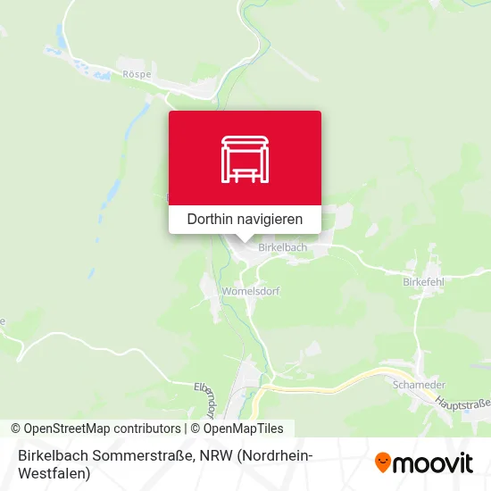 Birkelbach Sommerstraße Karte