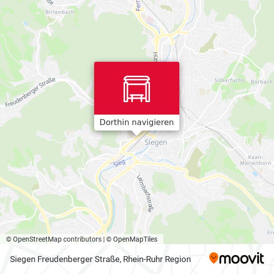 Siegen Freudenberger Straße Karte