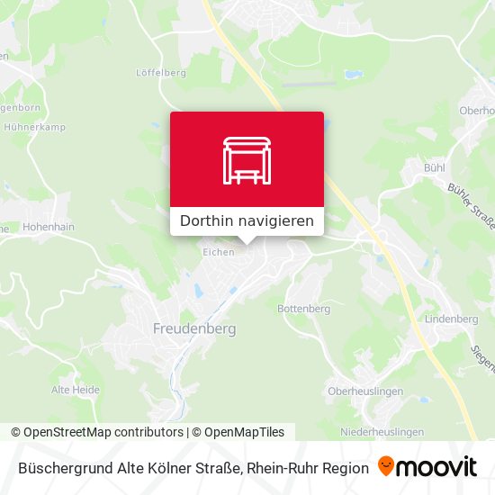 Büschergrund Alte Kölner Straße Karte
