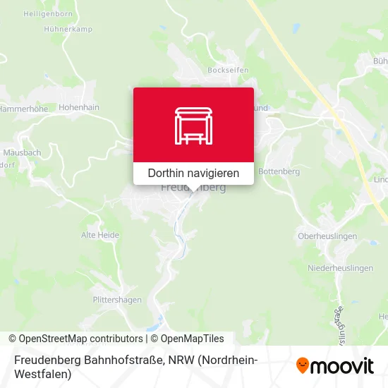 Freudenberg Bahnhofstraße Karte