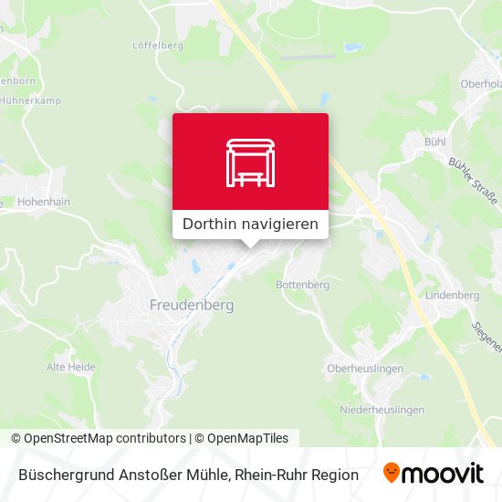 Büschergrund Anstoßer Mühle Karte