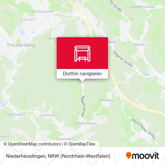 Niederheuslingen Karte