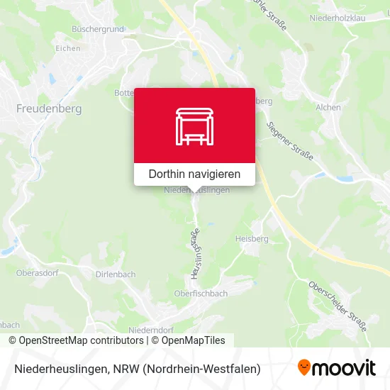 Niederheuslingen Karte