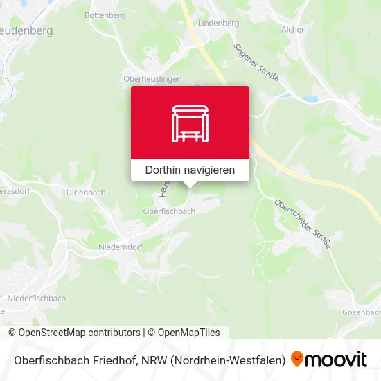 Oberfischbach Friedhof Karte