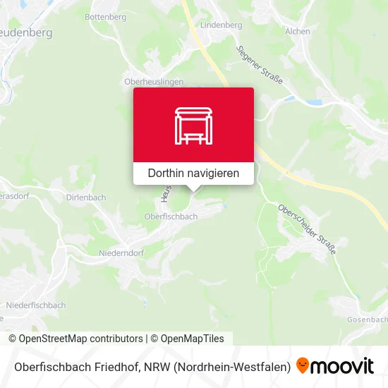 Oberfischbach Friedhof Karte