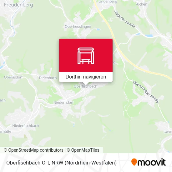 Oberfischbach Ort Karte