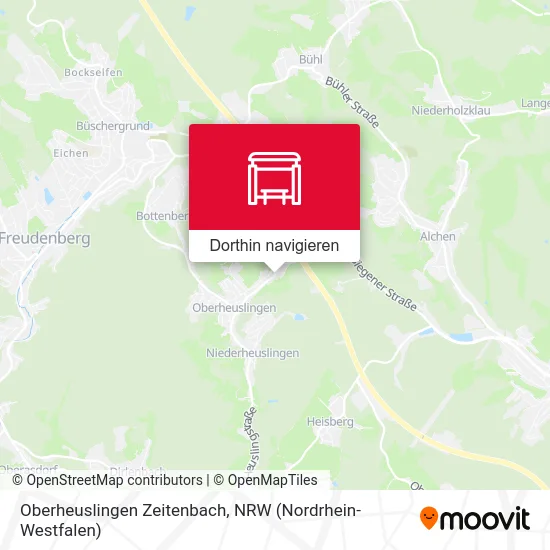 Oberheuslingen Zeitenbach Karte