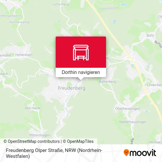 Freudenberg Olper Straße Karte