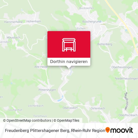 Freudenberg Plittershagener Berg Karte