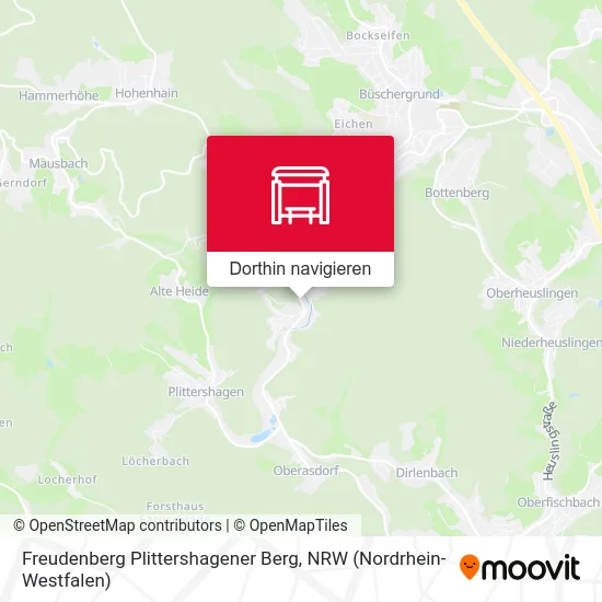 Freudenberg Plittershagener Berg Karte