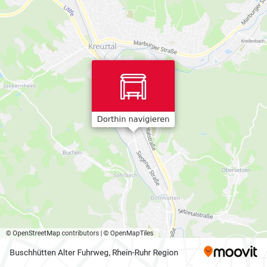 Buschhütten Alter Fuhrweg Karte