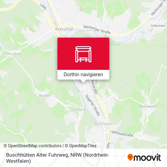 Buschhütten Alter Fuhrweg Karte