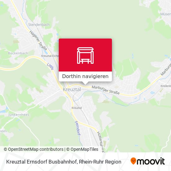 Kreuztal Ernsdorf Busbahnhof Karte