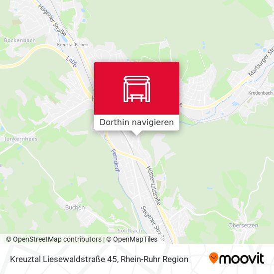Kreuztal Liesewaldstraße 45 Karte