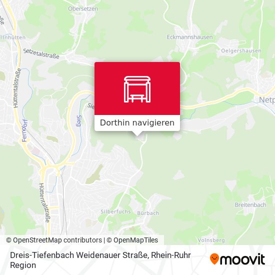 Dreis-Tiefenbach Weidenauer Straße Karte