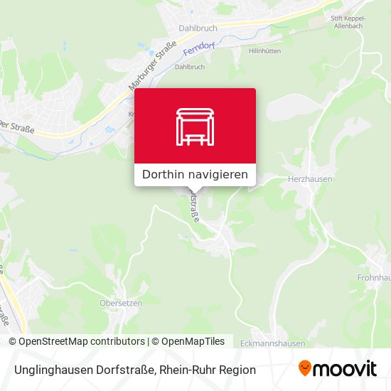 Unglinghausen Dorfstraße Karte
