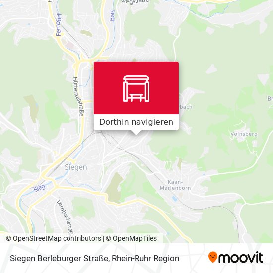 Siegen Berleburger Straße Karte