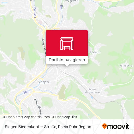 Siegen Biedenkopfer Straße Karte