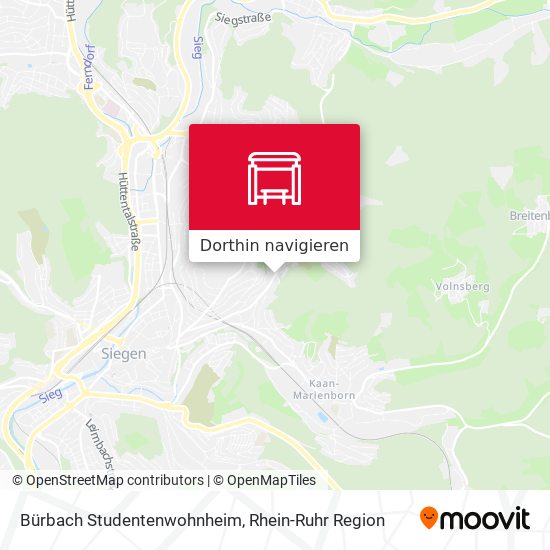 Bürbach Studentenwohnheim Karte