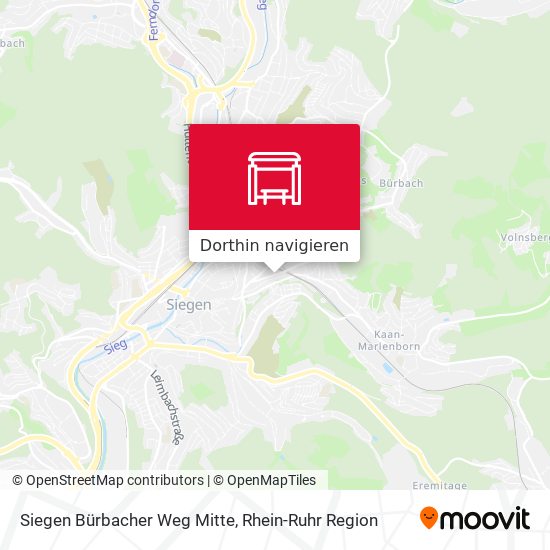 Siegen Bürbacher Weg Mitte Karte
