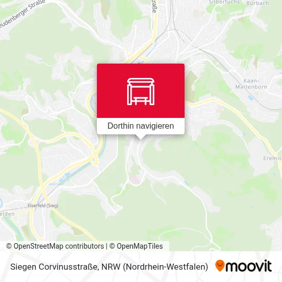 Siegen Corvinusstraße Karte