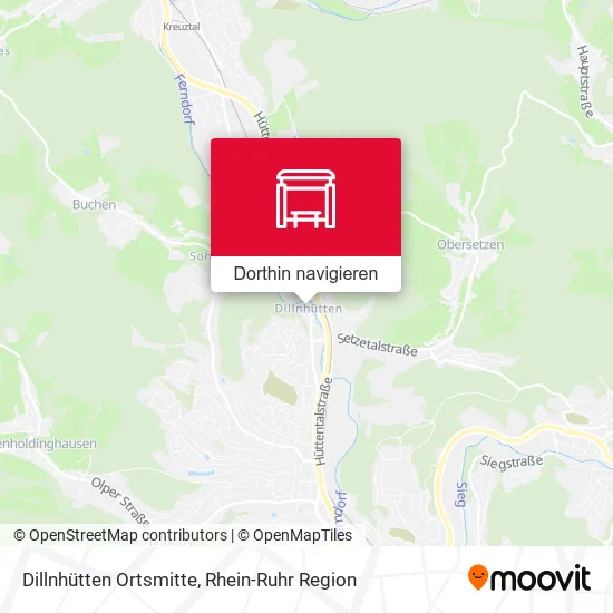 Dillnhütten Ortsmitte Karte