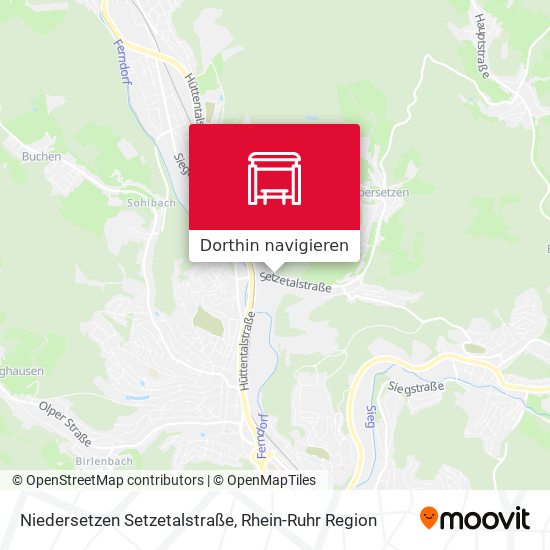Niedersetzen Setzetalstraße Karte