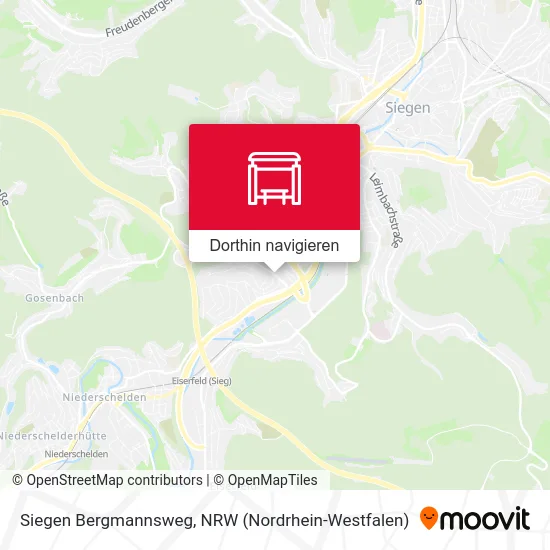 Siegen Bergmannsweg Karte