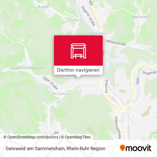 Geisweid am Sammetshain Karte