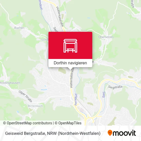 Geisweid Bergstraße Karte