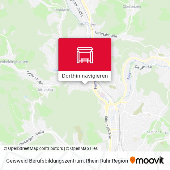 Geisweid Berufsbildungszentrum Karte