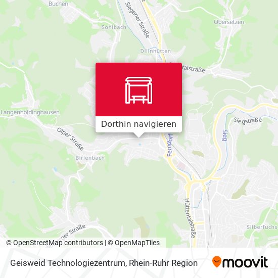 Geisweid Technologiezentrum Karte