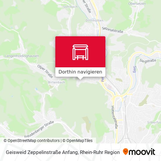Geisweid Zeppelinstraße Anfang Karte