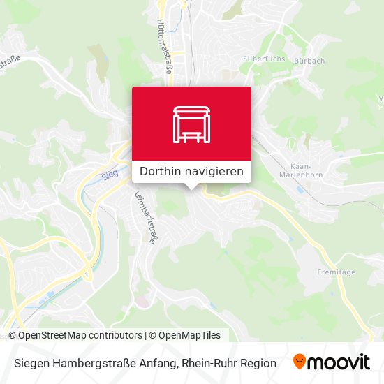 Siegen Hambergstraße Anfang Karte