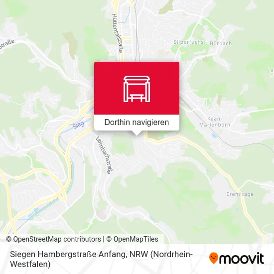 Siegen Hambergstraße Anfang Karte
