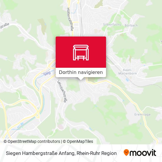 Siegen Hambergstraße Anfang Karte
