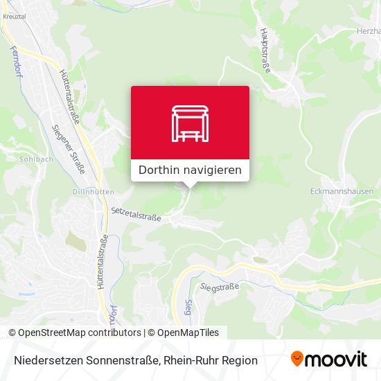 Niedersetzen Sonnenstraße Karte