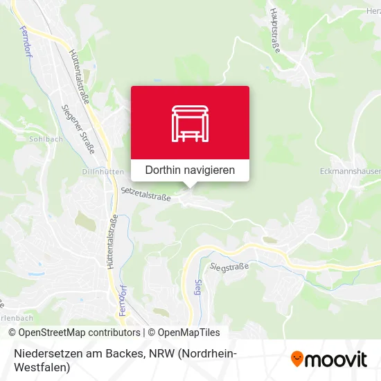 Niedersetzen am Backes Karte