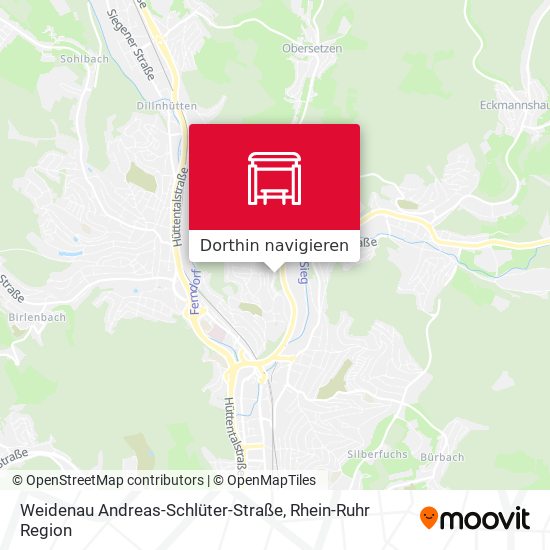 Weidenau Andreas-Schlüter-Straße Karte