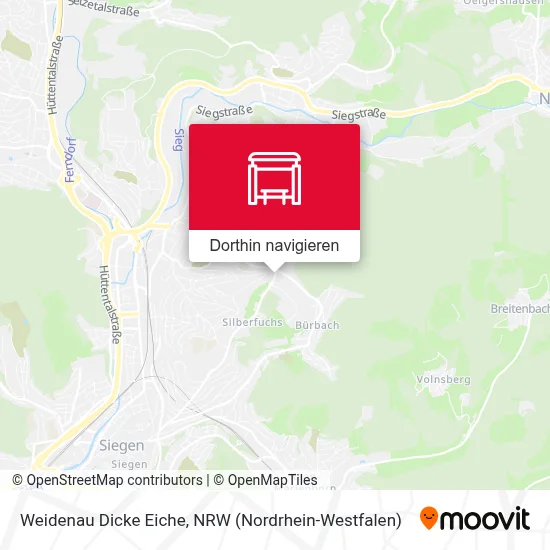 Weidenau Dicke Eiche Karte