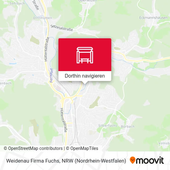 Weidenau Firma Fuchs Karte