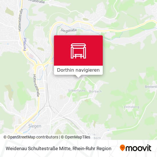 Weidenau Schultestraße Mitte Karte