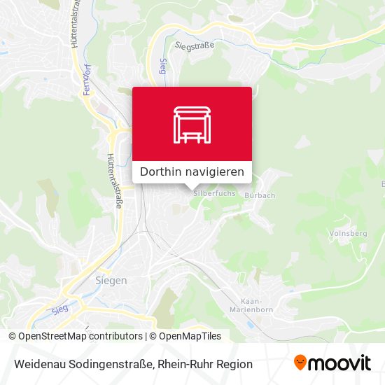Weidenau Sodingenstraße Karte