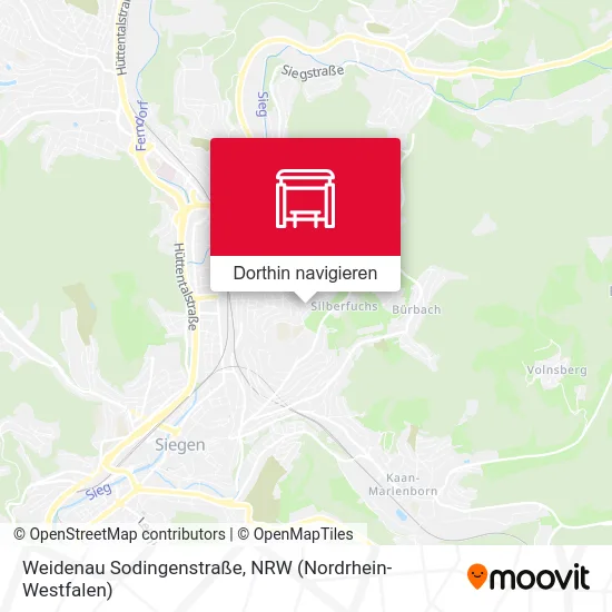 Weidenau Sodingenstraße Karte