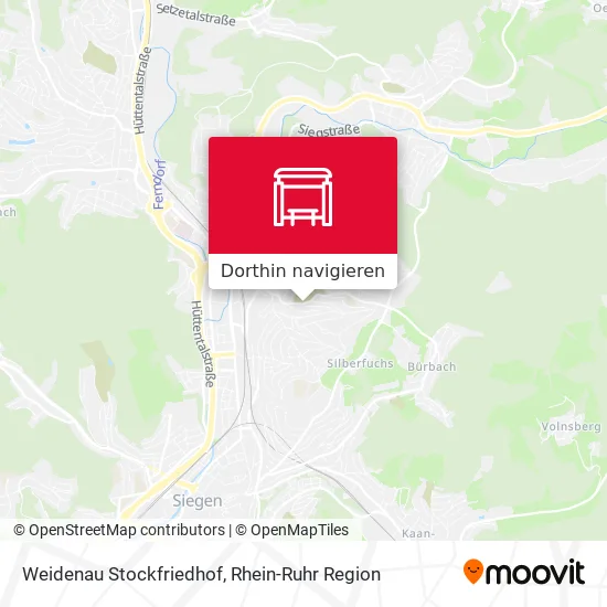 Weidenau Stockfriedhof Karte